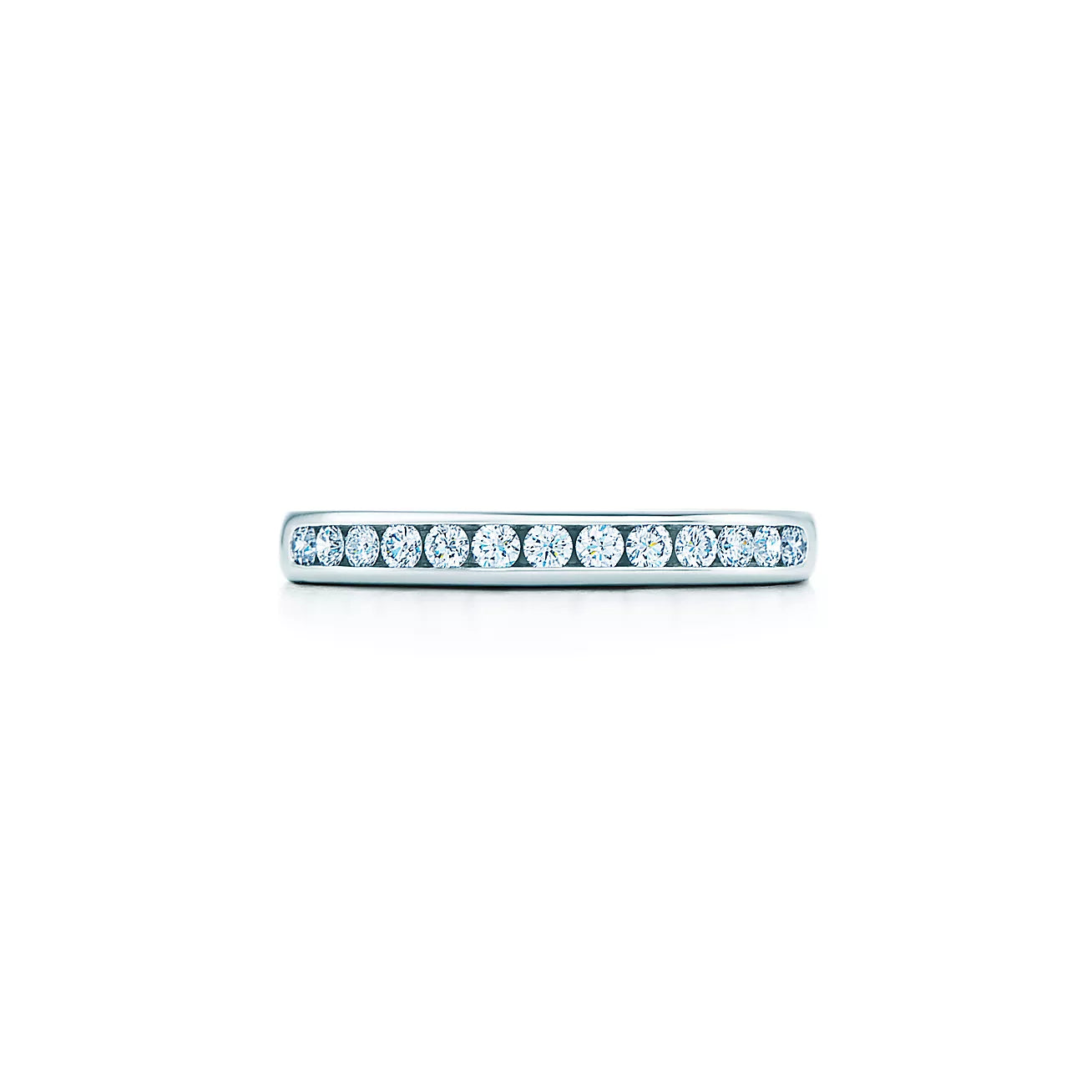 Half Circle of Diamonds in Channel Setting, in Platinum, 2.5mm wide