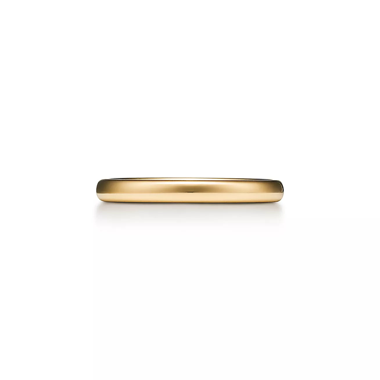 Wedding Band Ring, in Yellow Gold 2.5mm wide