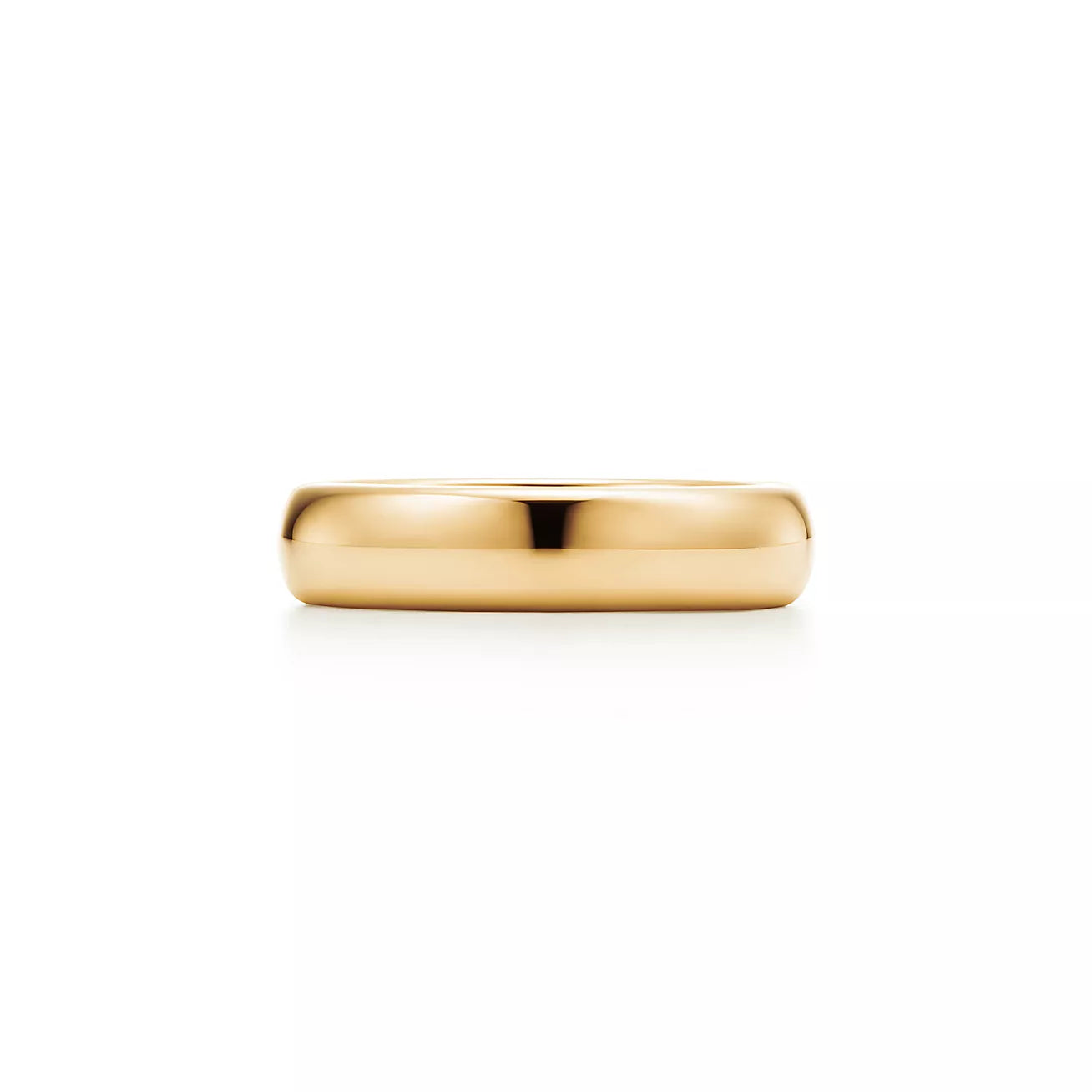 Wedding Band Ring, in Yellow Gold 4.5mm wide