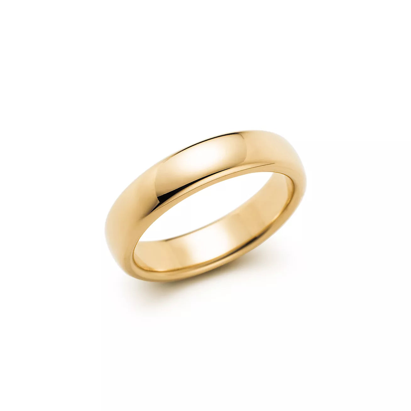 Wedding Band Ring, in Yellow Gold 4.5mm wide