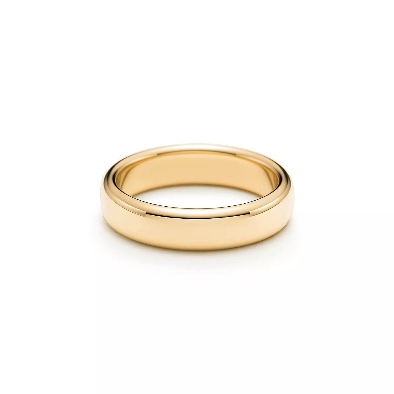 Wedding Band Ring, in Yellow Gold 4.5mm wide