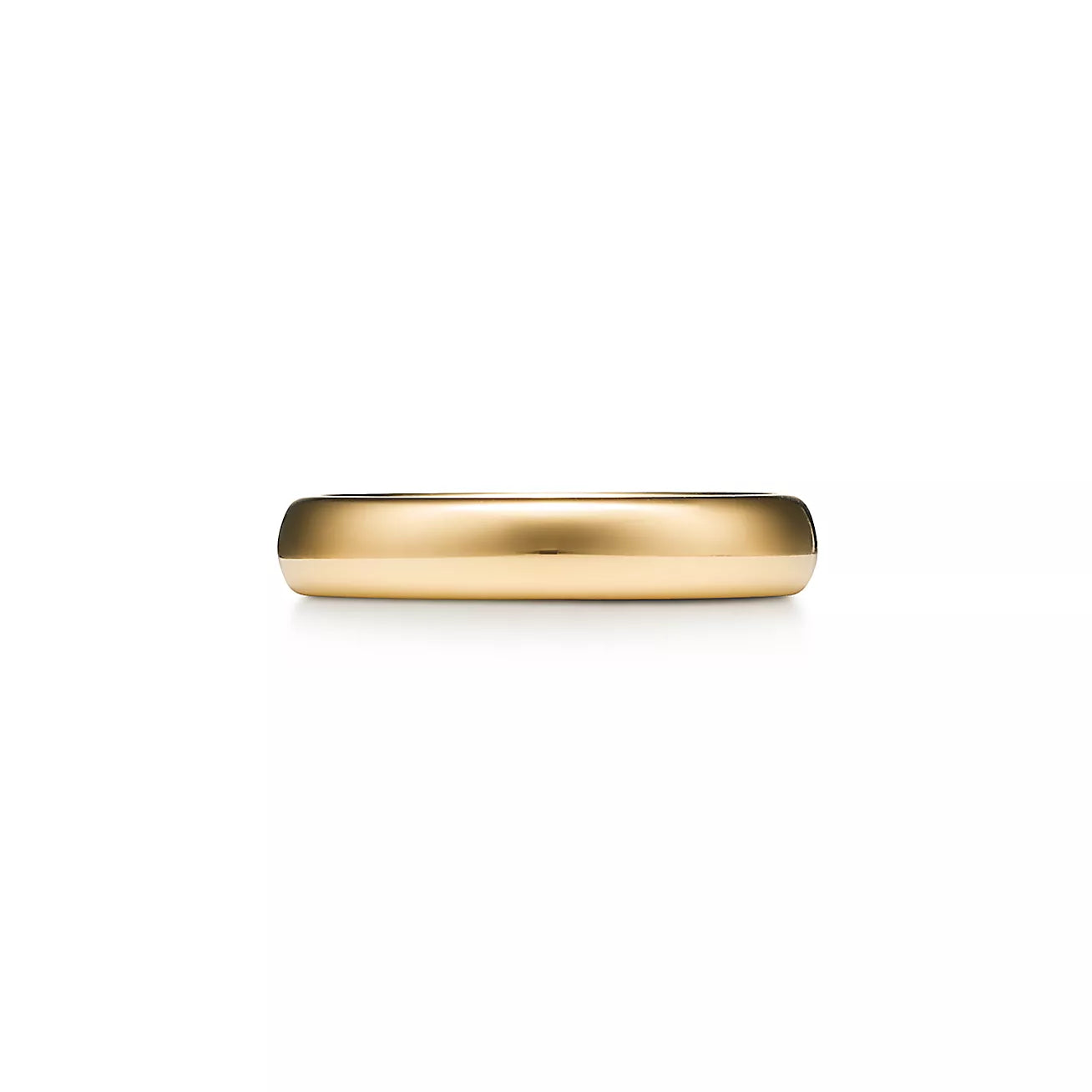 Wedding Band Ring, in Yellow Gold 4mm wide