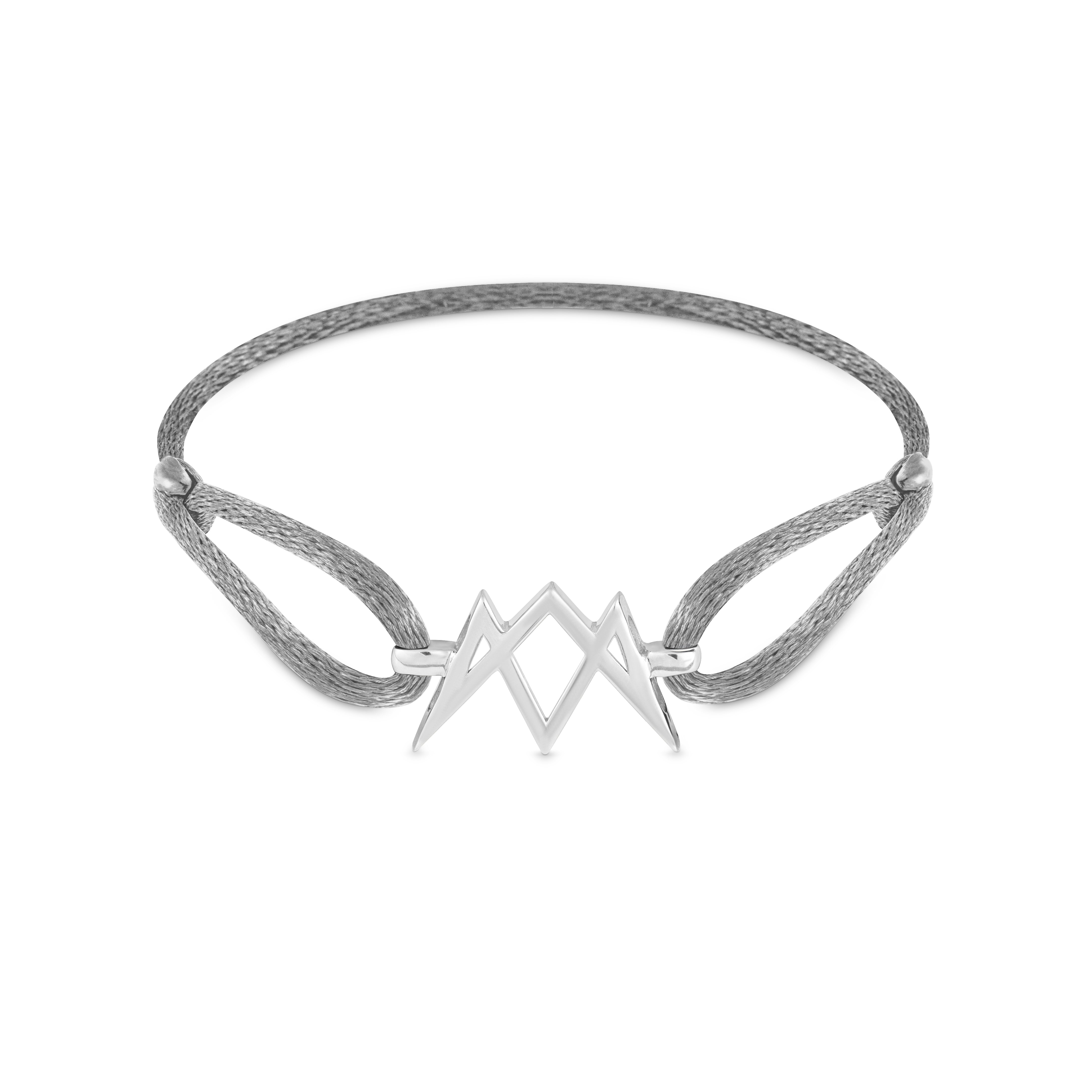 MIIKOYA M Cord Bracelet in Platinum