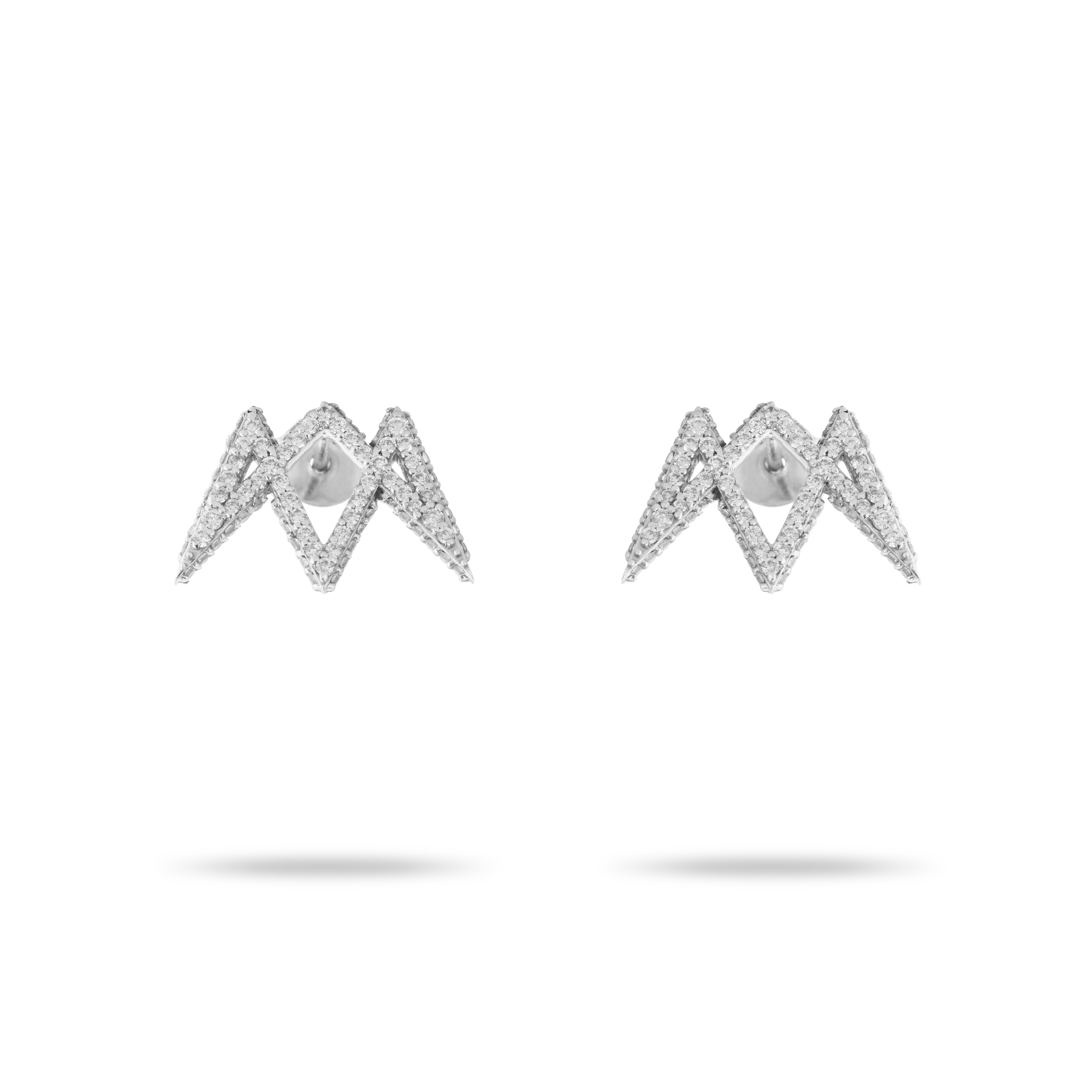 MIIKOYA M Earrings in Platinum