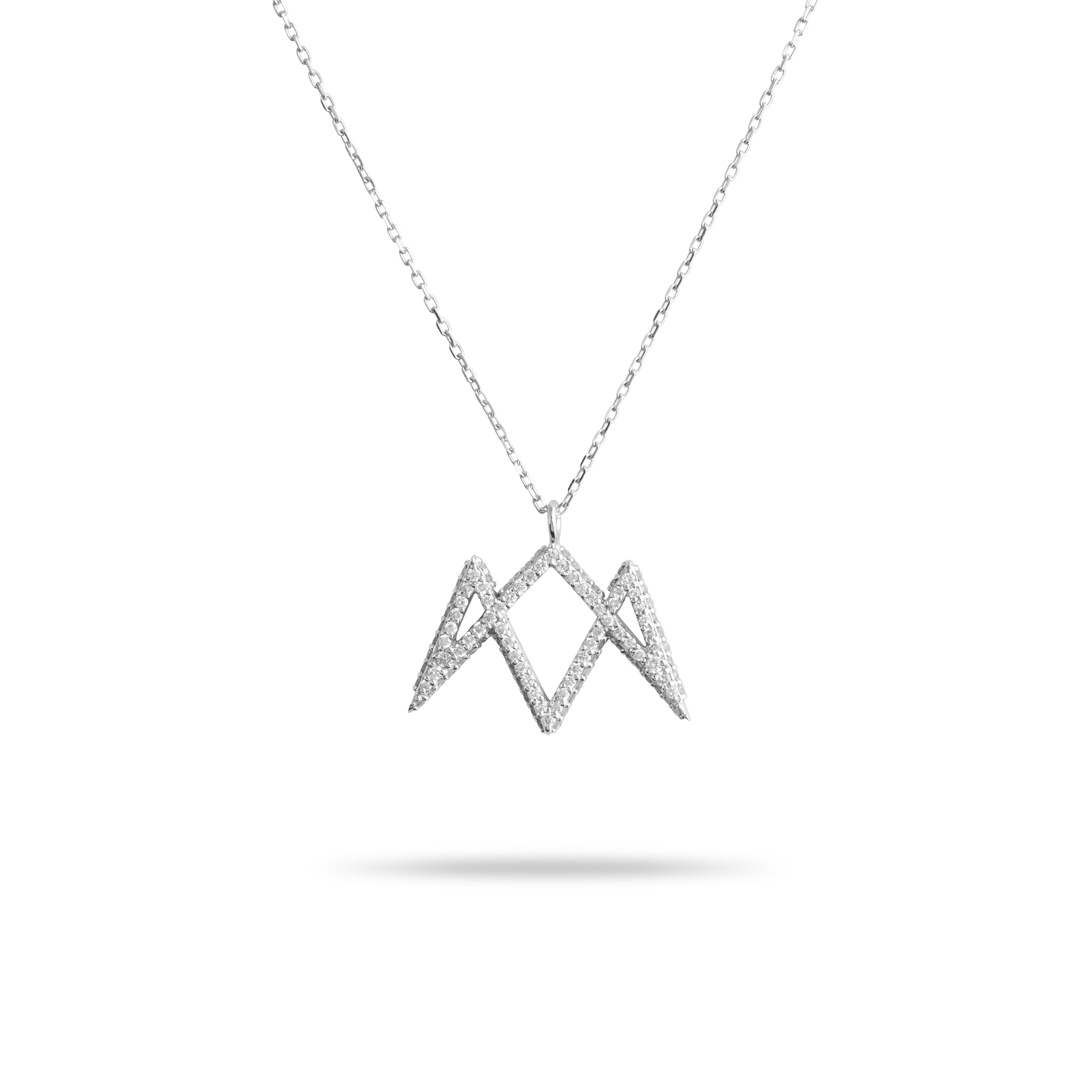 MIIKOYA M Pendant in Platinum