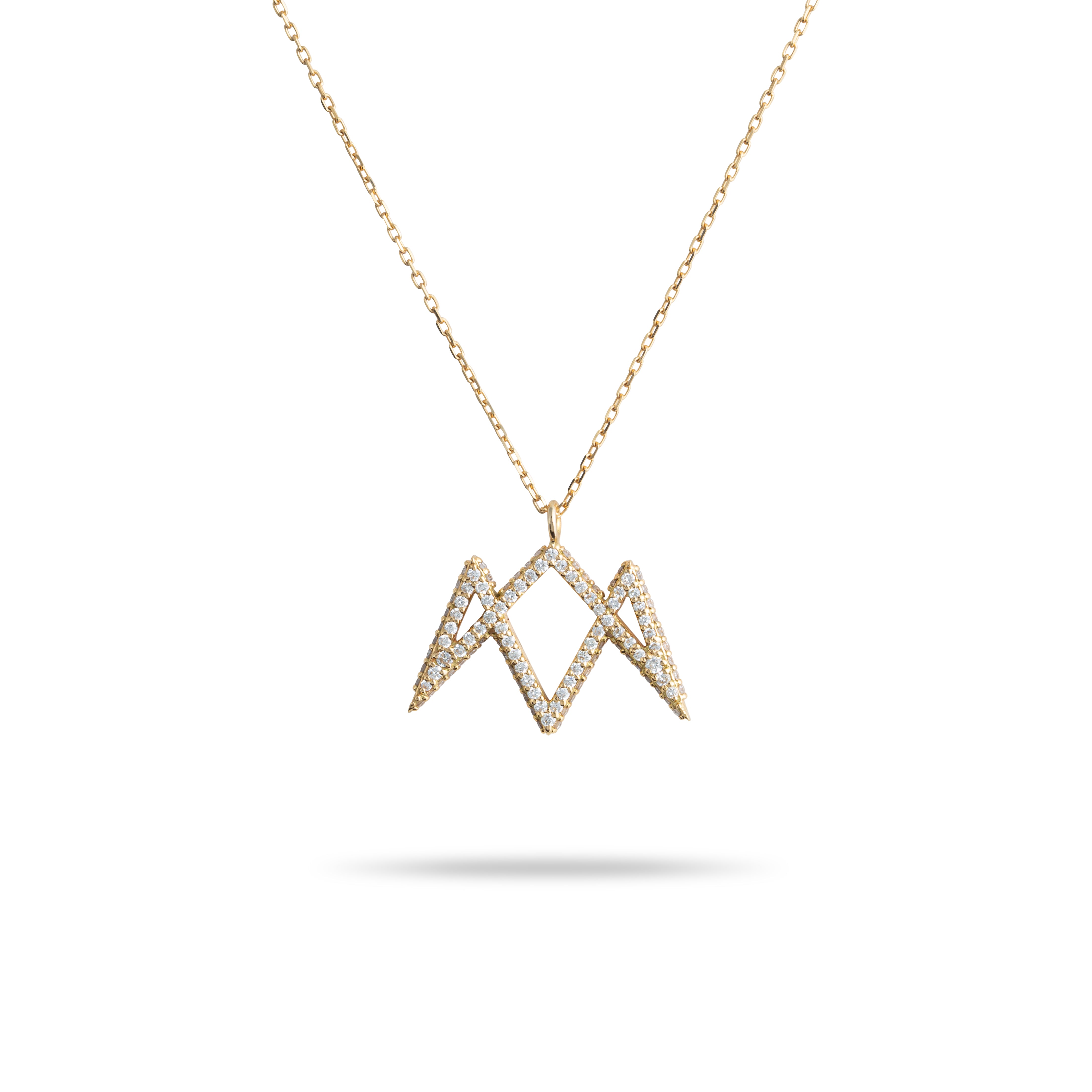 MIIKOYA M Pendant in 18k Yellow Gold