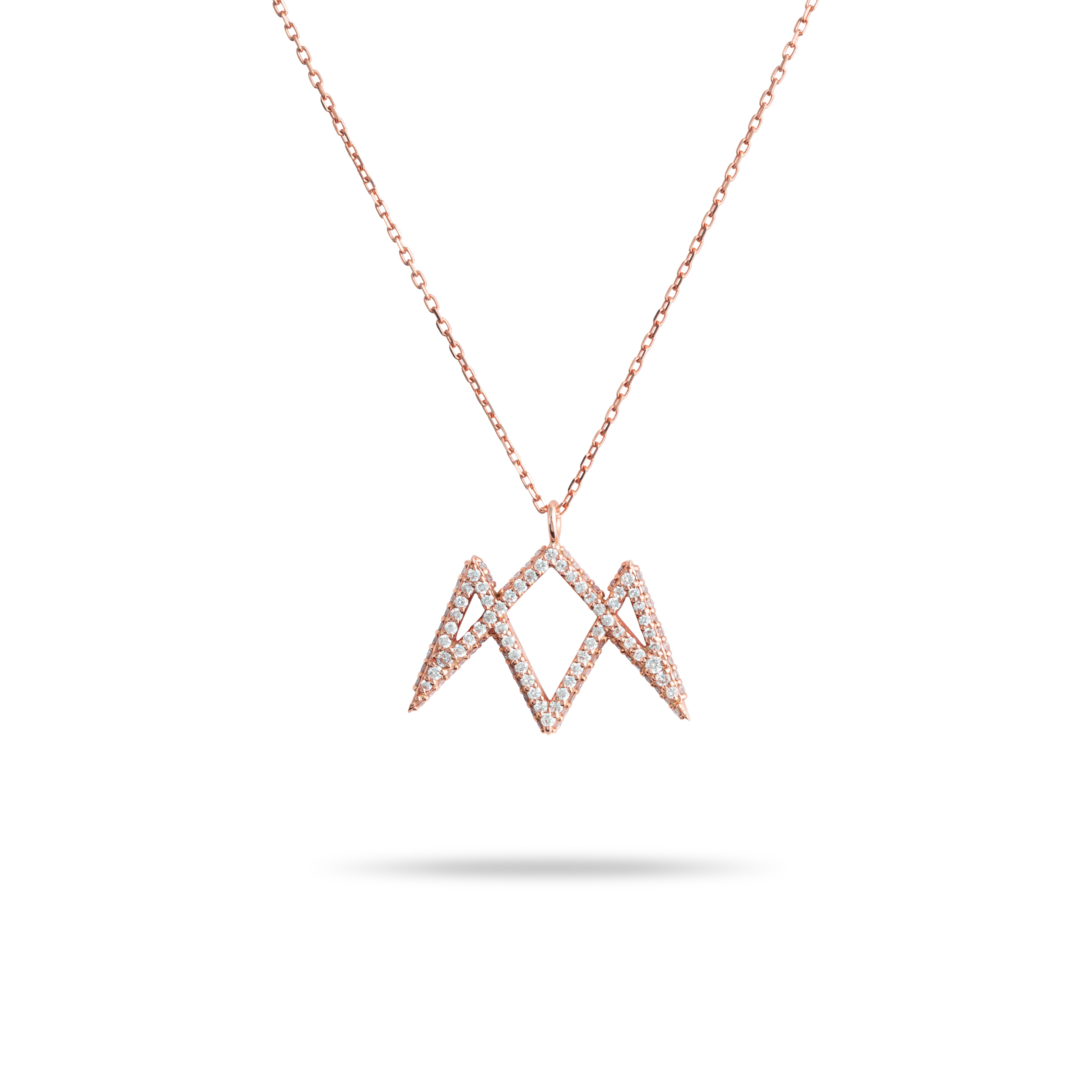 MIIKOYA M Pendant in 18k Rose Gold