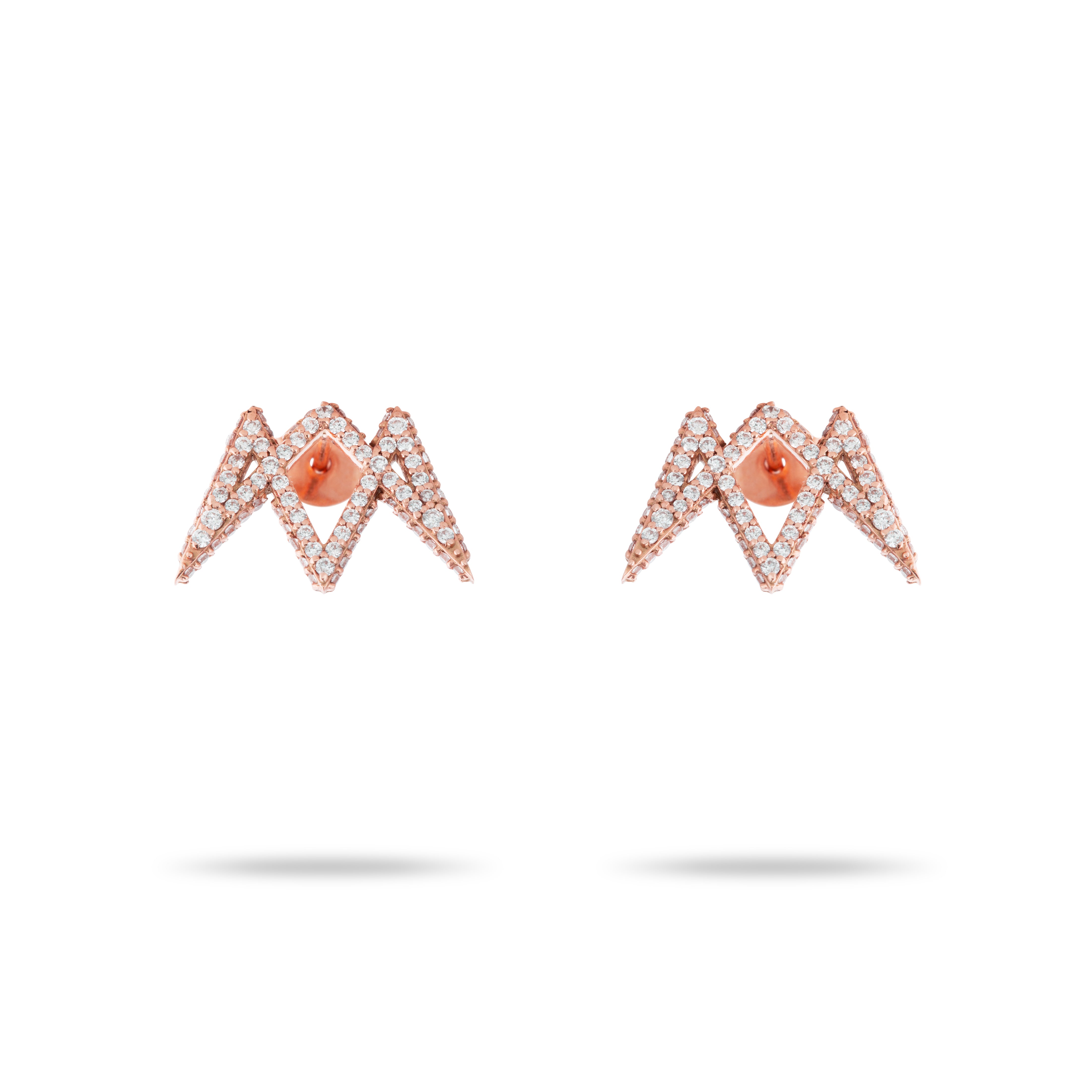 MIIKOYA M Earrings in 18k Rose Gold