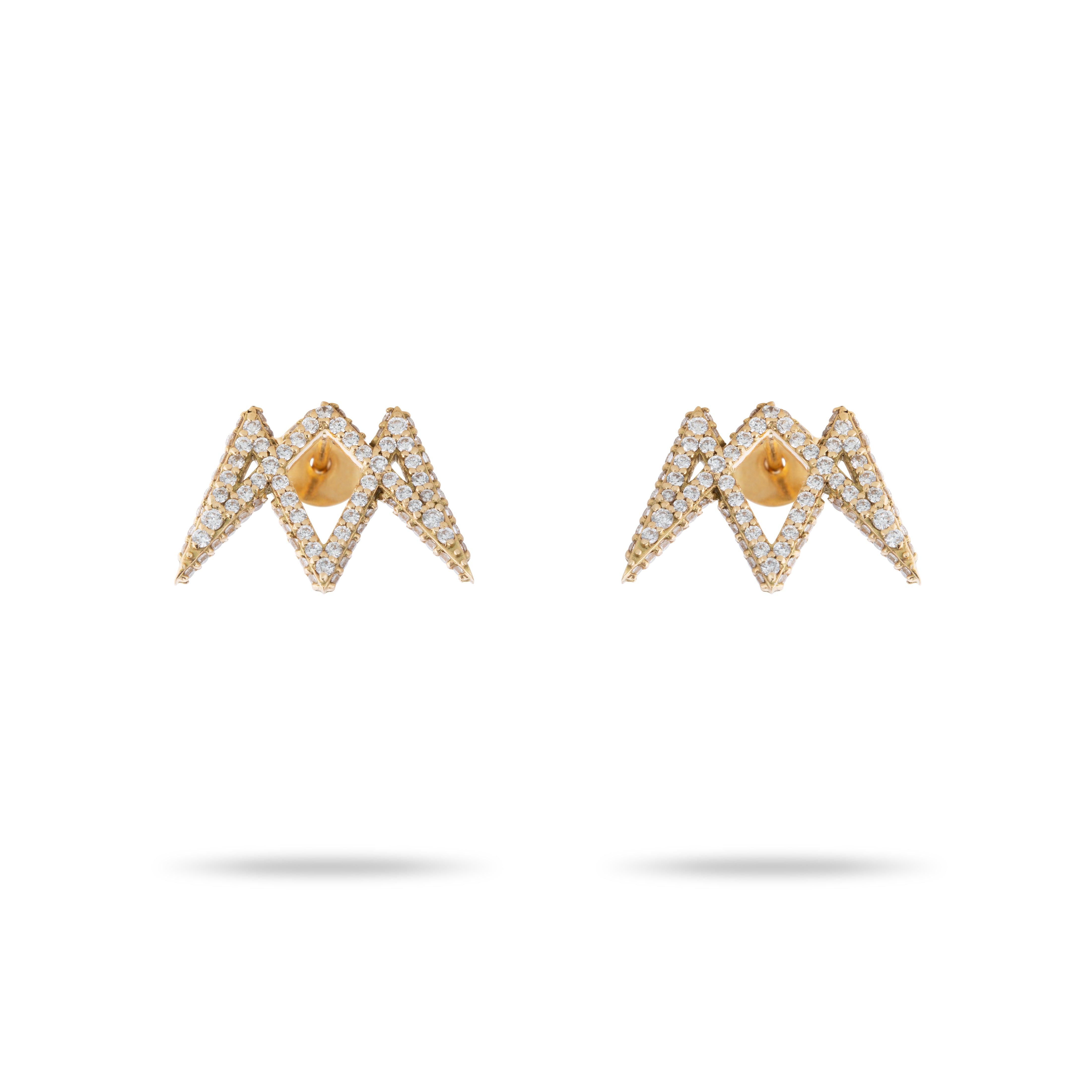 MIIKOYA M Earrings in 18k Yellow Gold