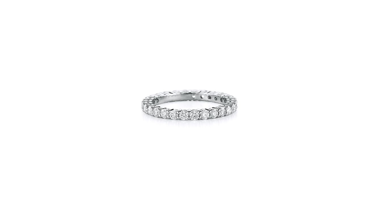 Full Circle of Diamonds Wedding Band, in Platinum