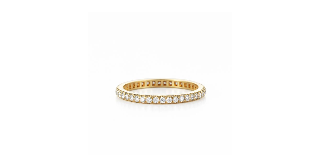 Full Eternity Wedding Band, in Yellow Gold