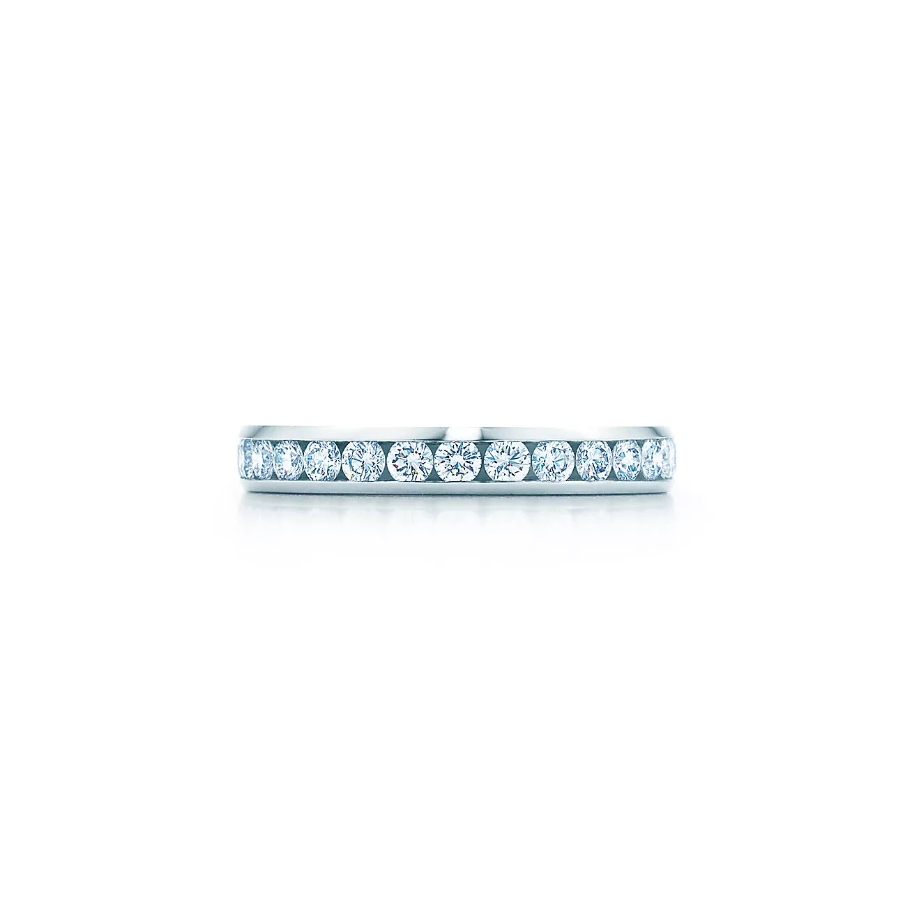 Full Circle of Diamonds in Channel Setting, in Platinum, 3mm wide