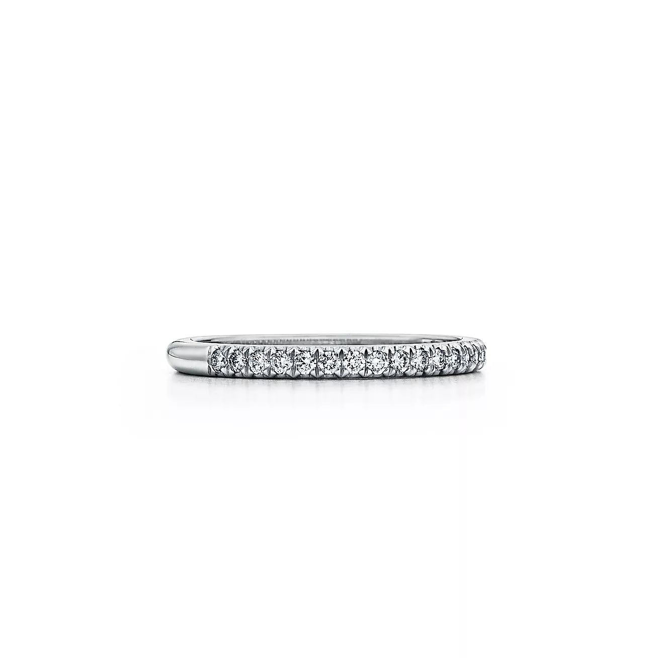 Half Eternity Wedding Band, in Platinum