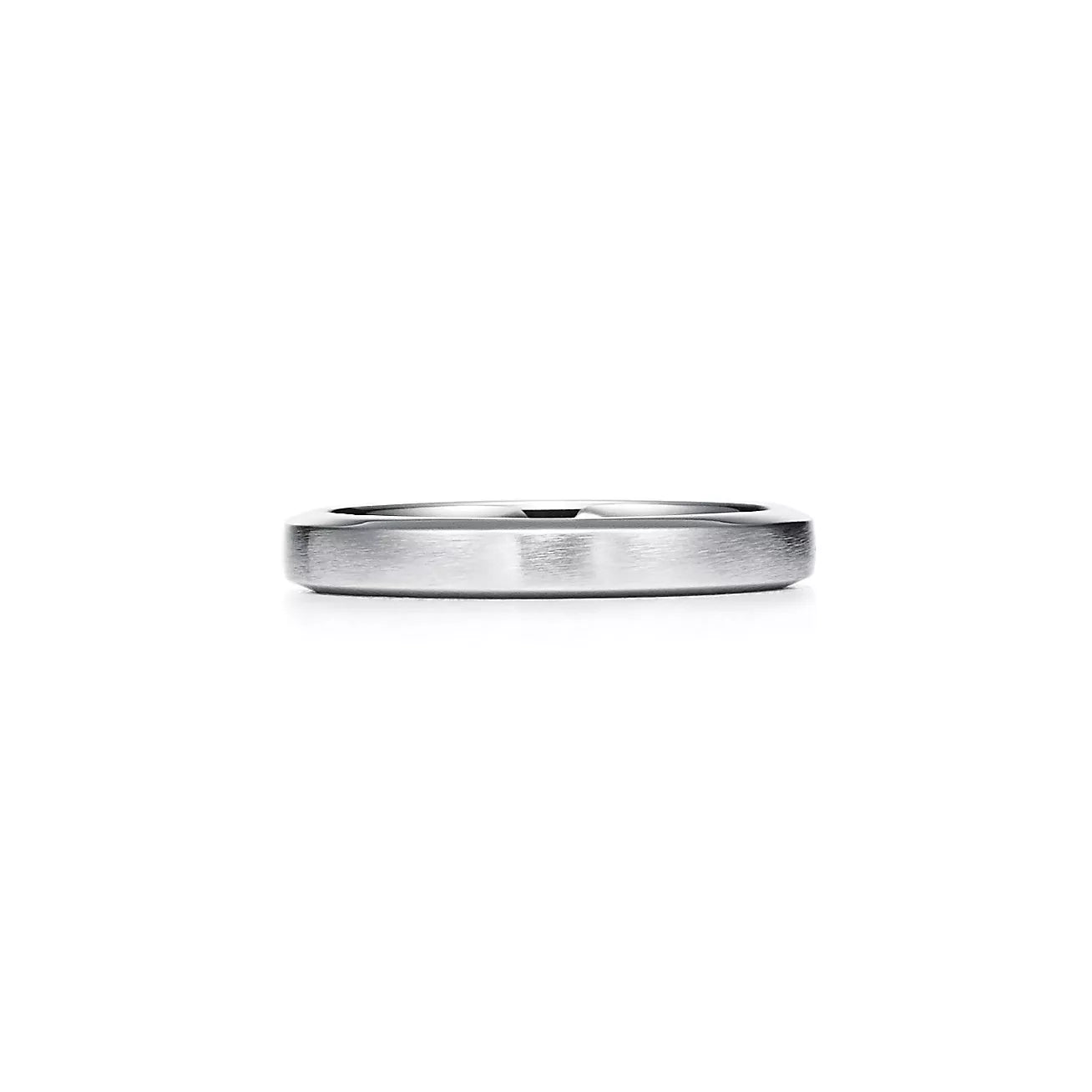 Men's Satin-finish Wedding Band Ring, in Platinum, 3mm wide