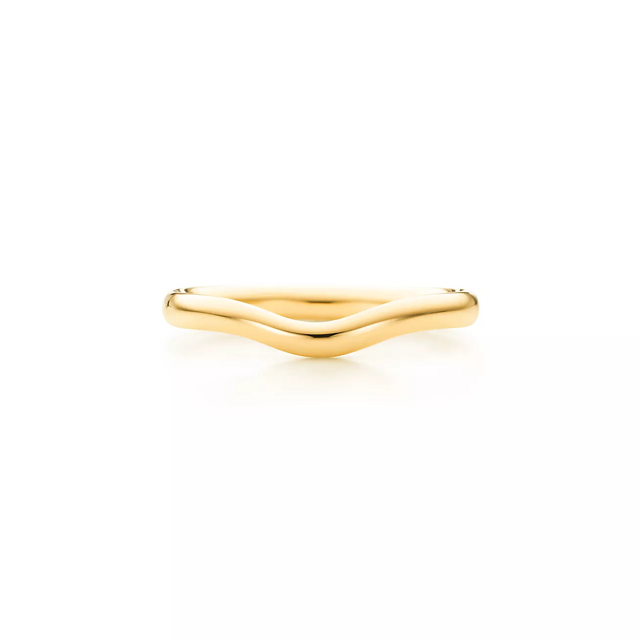 Wedding Band V Ring, in Yellow Gold